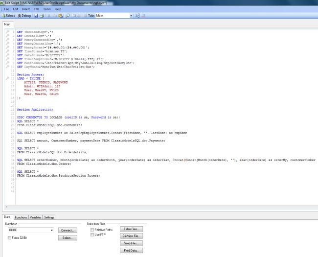 Write code in Edit Script